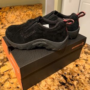 Kids Merrell Suede Slip-Ins Size 10 Black
